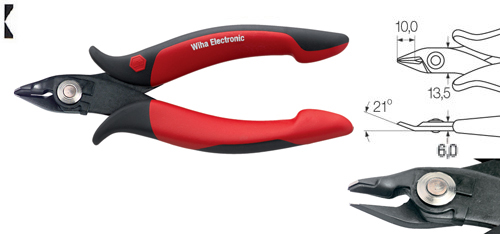 德國威漢電子斜口鉗 帶電線纏繞強簧