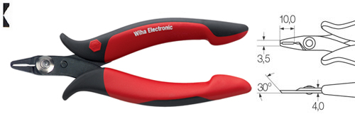 德國(guó)威漢微電子彎頭剪線鉗