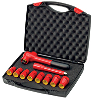 德國(guó)威漢電工絕緣1/2可替換棘輪扳手組套10件套