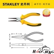 史丹利雙色柄圓嘴鉗84-424